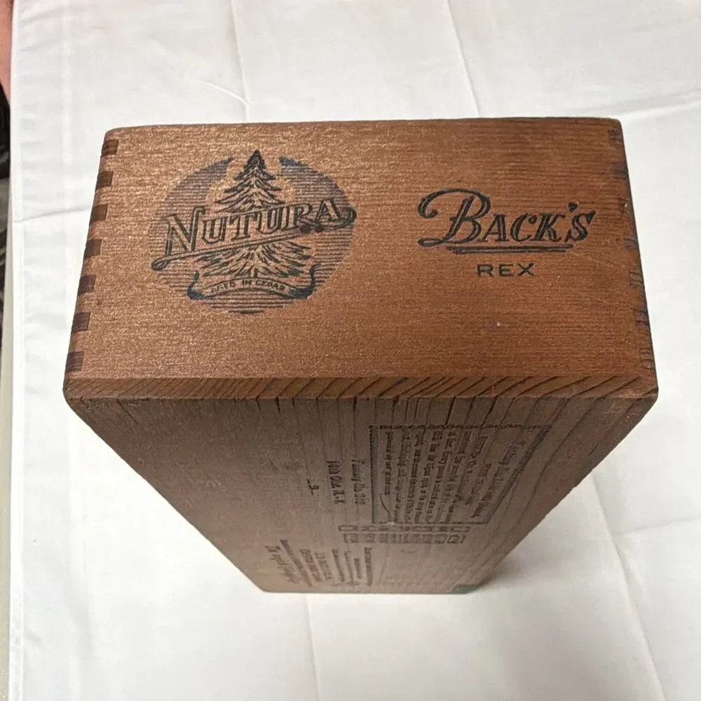 J. B. Back & Co., Inc. Back's Natura Cedarap Wooden Cigar Box Custom Made